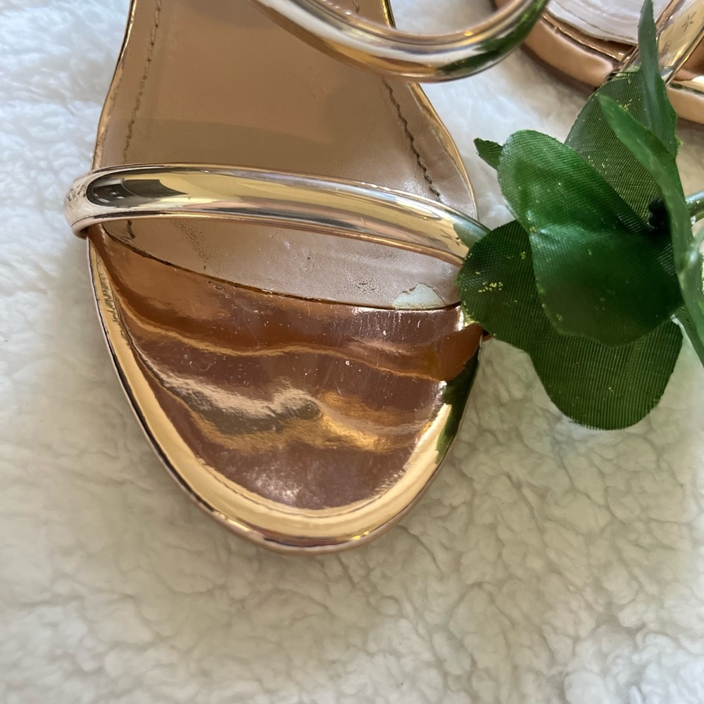 Shoe Republic La women Size 6 Rose Gold High Heel Sandal With Back Zip - Picture 7 of 7